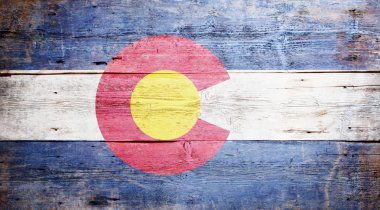 Flag of the state of Colorado clipart