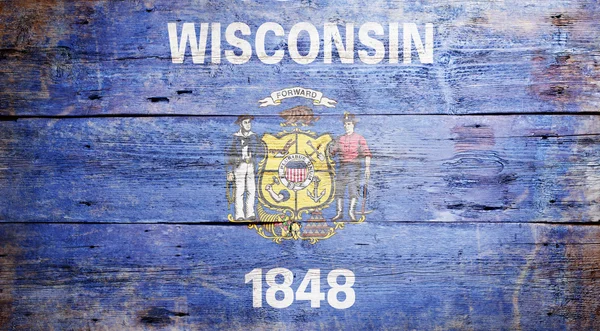 Bandera del estado de Wisconsin —  Fotos de Stock