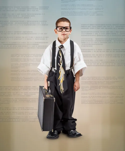Маленький хлопчик бізнес — стокове фото