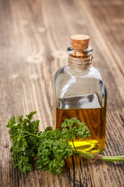 Bottle with oil — Stock Photo, Image