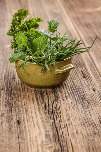 Frische verschiedene Kräuter — Stockfoto