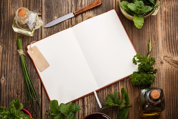 Libro de cocina en blanco — Foto de Stock