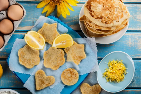 Lemon pancakes — Stock Photo, Image