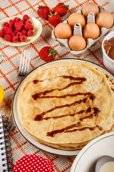 Frische hausgemachte Pfannkuchen — Stockfoto