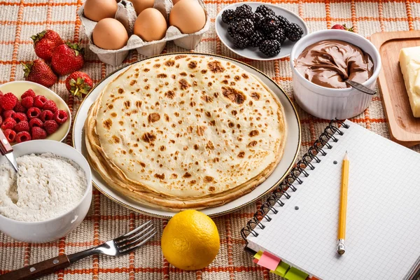 Ingredients for pancakes — Stock Photo, Image