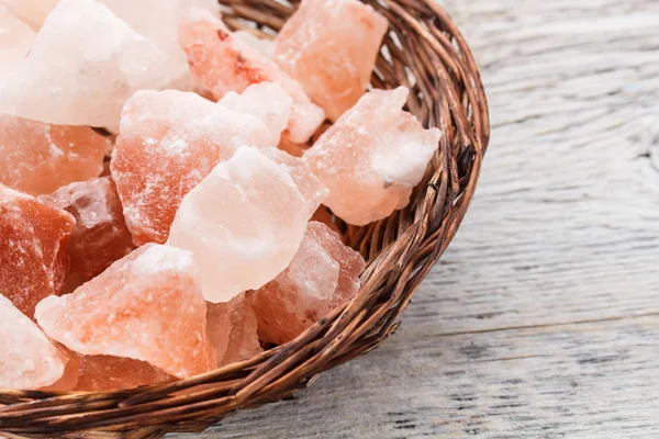 Růžový solný krystal — Stock fotografie