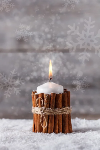 Bílá svíčka — Stock fotografie