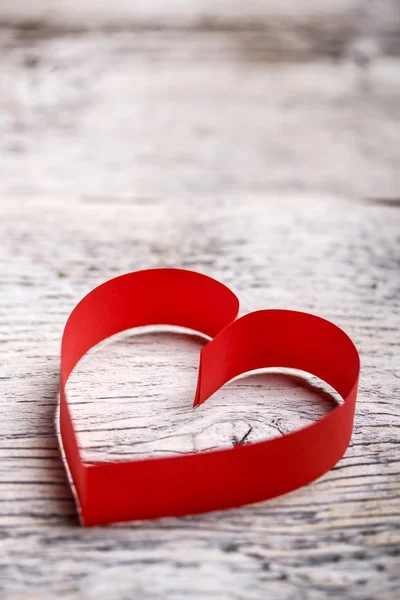 Rött papper hjärta — Stockfoto