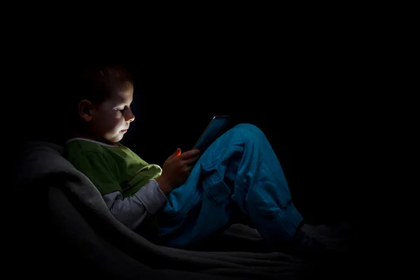 Boy with tablet — Stock Photo, Image