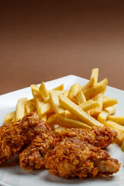 Alitas de pollo frito — Foto de Stock