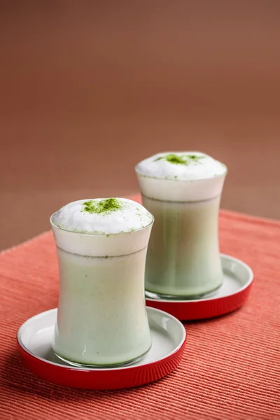 Latte matcha δύο Εικόνα Αρχείου