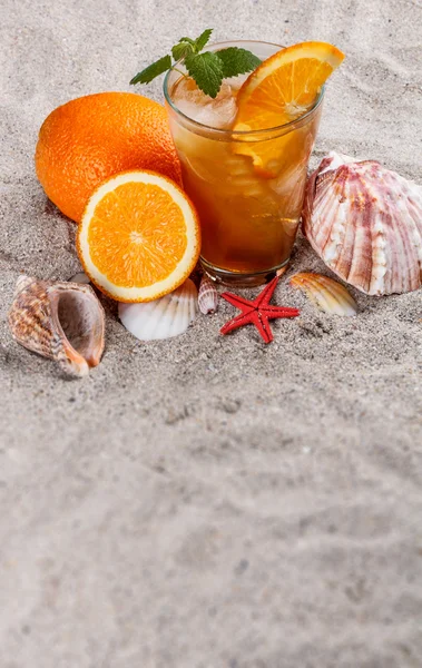 Chá laranja gelado — Fotografia de Stock