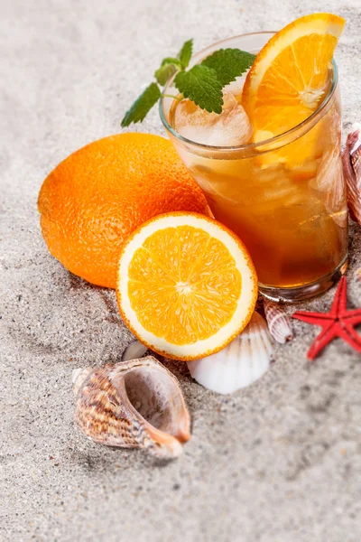 Cold orange tea — Stock Photo, Image