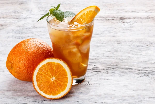 Oranžové ledový čaj — Stock fotografie