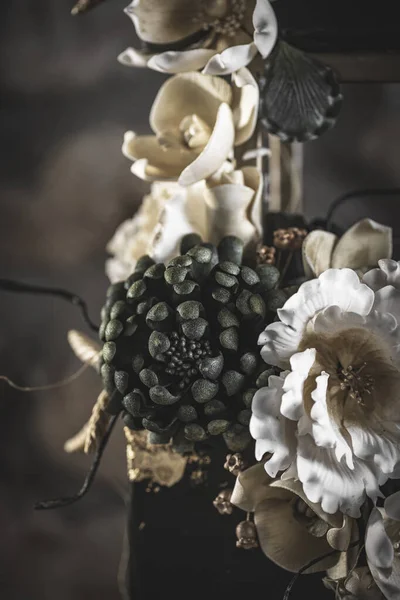 Detalle Decoración Torta Boda Estilo Lujo Primer Plano — Foto de Stock