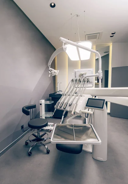 Clinique Dentaire Moderne Chaise Dentiste Autres Accessoires Utilisés Par Les — Photo