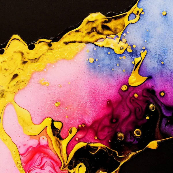 Liquid paint shape in color background. AI generated computer graphics. 3D rendering.