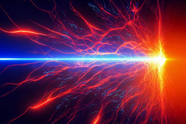 Energy with electrical electricy plasma. AI generated computer graphics. 3D rendering.