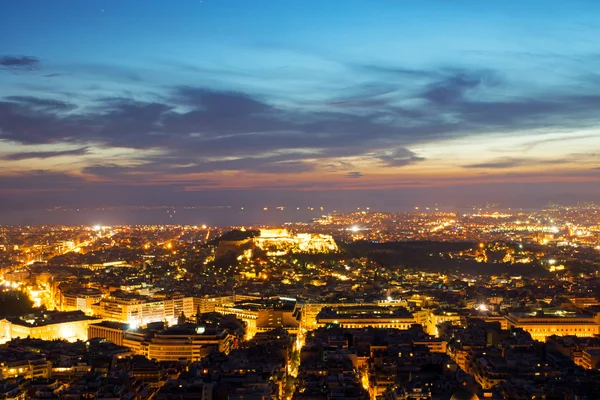 Atene di notte — Foto Stock