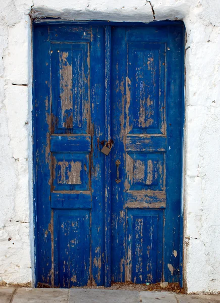 Porta azul — Fotografia de Stock