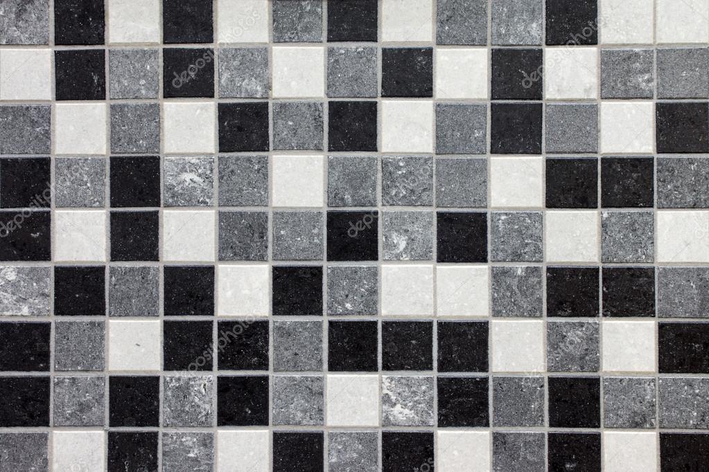 Black, white and gray mosaic tiles Stock Photo by ©elxeneize 15472565