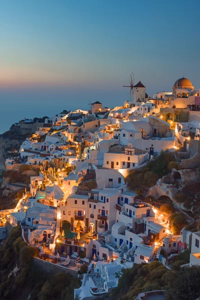 Bella Oia al tramonto — Foto Stock