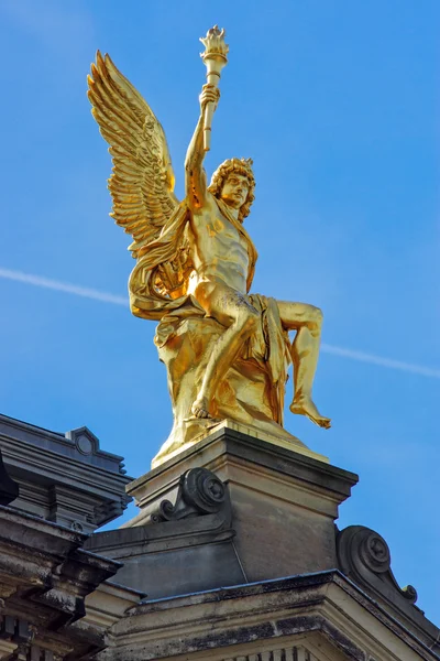 Zlatá socha v Drážďanech — Stock fotografie