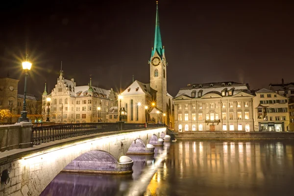 Nightscene in Zürich — Stockfoto