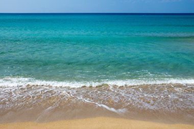 güzel bir plaj Girit Adası