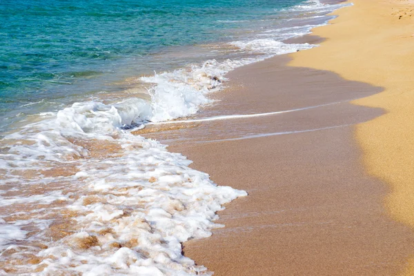 Ondas esmagando na praia — Fotografia de Stock