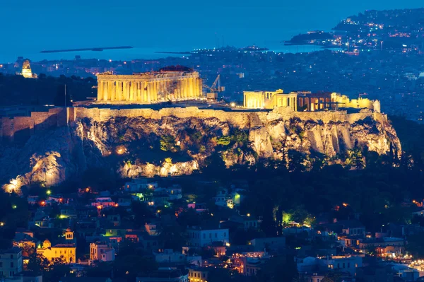 Atene di notte — Foto Stock