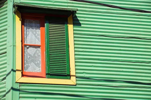 Window in La Boca, Buenos Aires — Stock Photo, Image