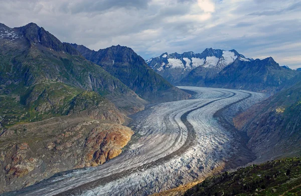 The Altesch glacier in the alps — Stock Photo, Image