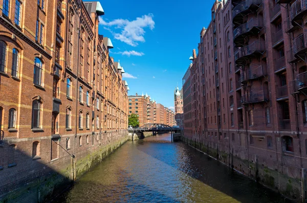 O Speicherstadt em hamburgo — Fotografia de Stock