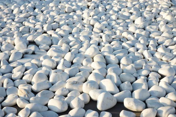Beyaz çakıl taşları arka plan — Stok fotoğraf