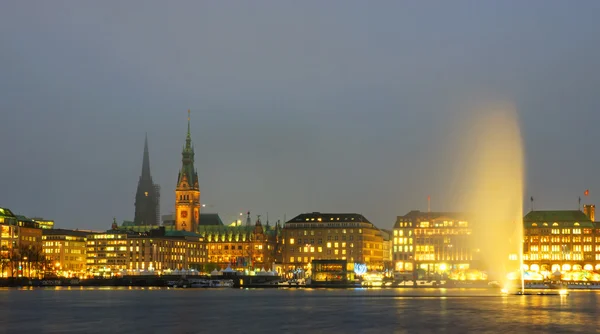 Panorama centro de Hamburgo — Foto de Stock