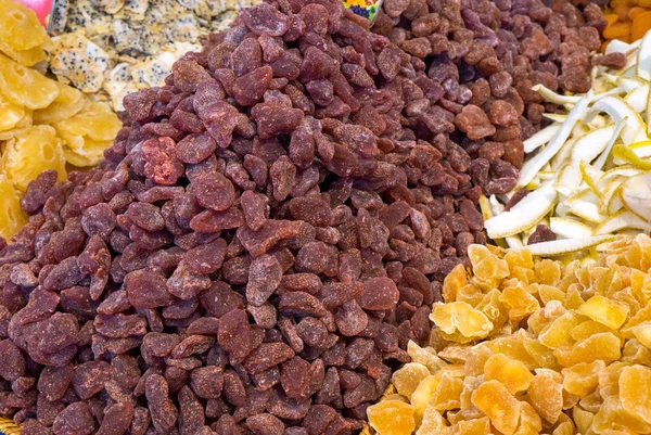 Dried fruits on a market — Stock Photo, Image