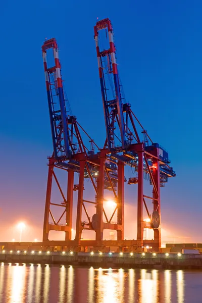 Two container cranes — Stock Photo, Image