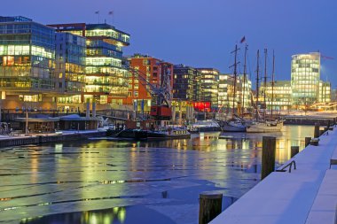 soğuk bir gecede Hamburg