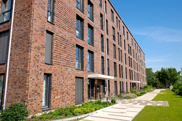 Modern red brick buildings — Stock Photo, Image