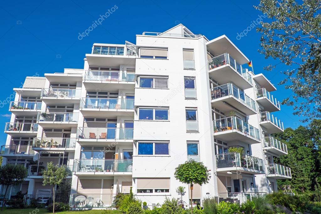 White block of flats in Berlin