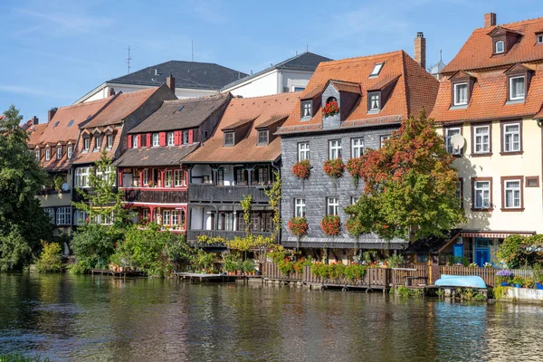 Lovely Old Fishermen Houses River Regnitz Bamberg Germany — Stock Photo, Image