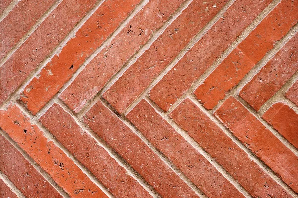 Arrière Plan Mur Briques Clinker Rouge Diagonale — Photo
