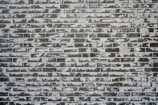 Fondo Una Pared Ladrillo Gris Con Mucho Cemento Superficie — Foto de Stock