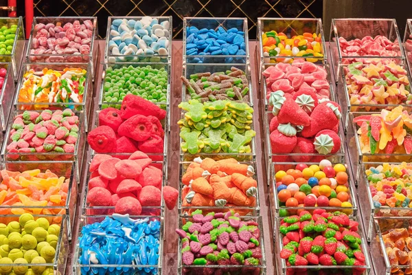 Candy Jelly Sale Market Barcelona — Stockfoto