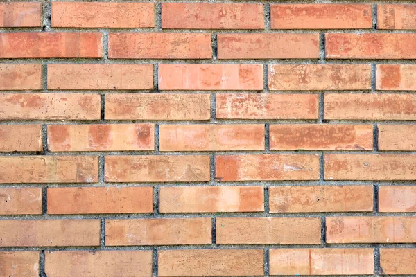 Turuncu tuğlalardan yapılmış bir duvarın arka planı