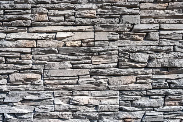 Achtergrond Gemaakt Van Een Oude Natuurgrijze Stenen Muur — Stockfoto