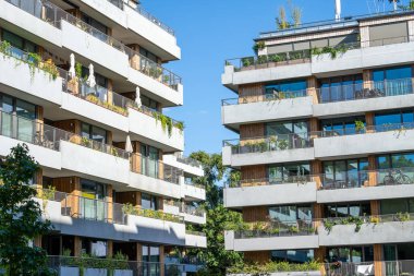 Berlin, Almanya 'da modern apartman binaları