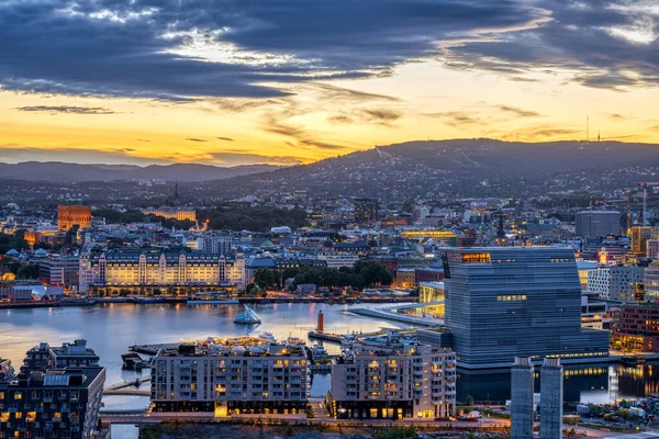 View Oslo Norway Sunset — Photo