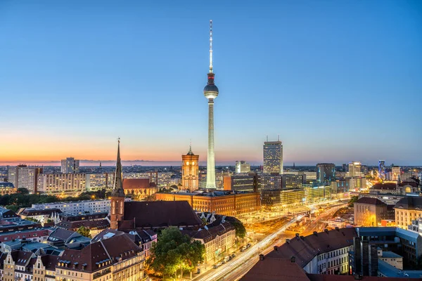 Iconic Tower Downtown Berlin Sunset — Stockfoto